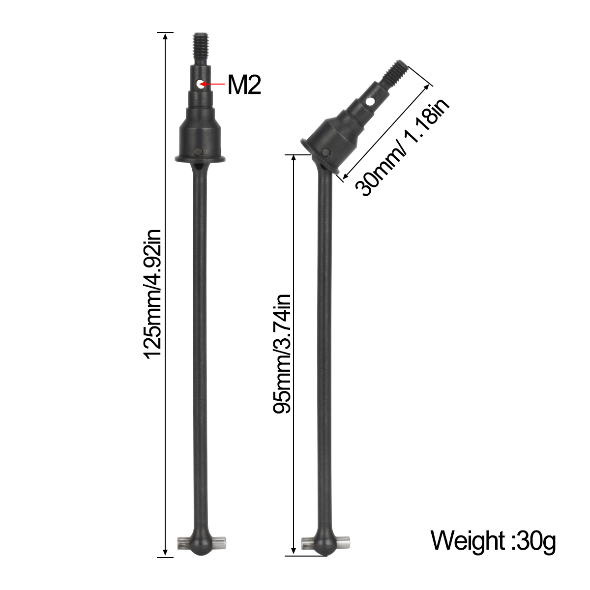 2Pcs Hard Steel Front Rear CVD - Rc Hobby Shops incelemesi ve fiyatı