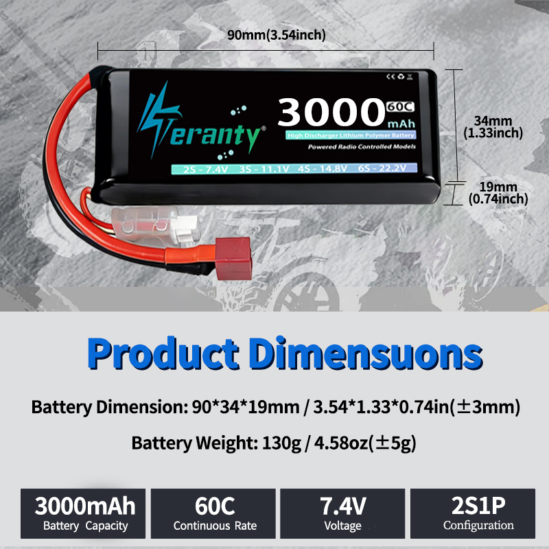 TERANTY 2S 3000mAh Lipo Batter - Rc Hobby Airplanes incelemesi ve fiyatı