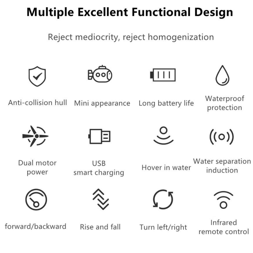 Simulation Micro Wireless Remo - Rc Submarine Water incelemesi ve fiyatı