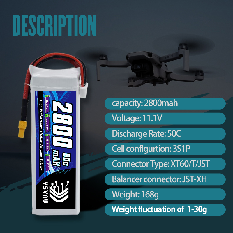 VSVAW 3S 2800mAh Lipo Battery  - Hobby Rc Quadcopters & Multirotors incelemesi ve fiyatı