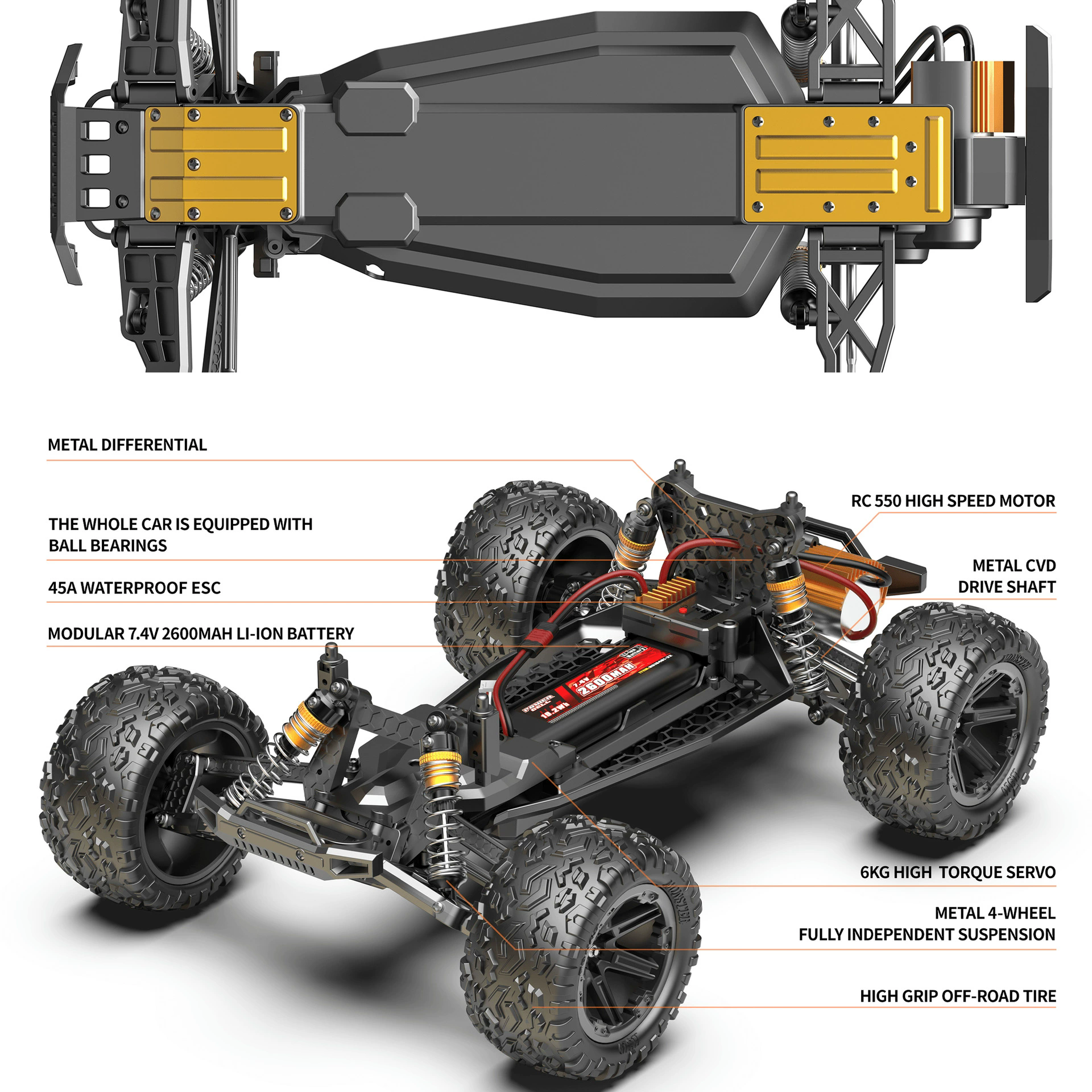 1:8 Large Size RC Car 60KM/H H - Yunshen Rc Hobby incelemesi ve fiyatı