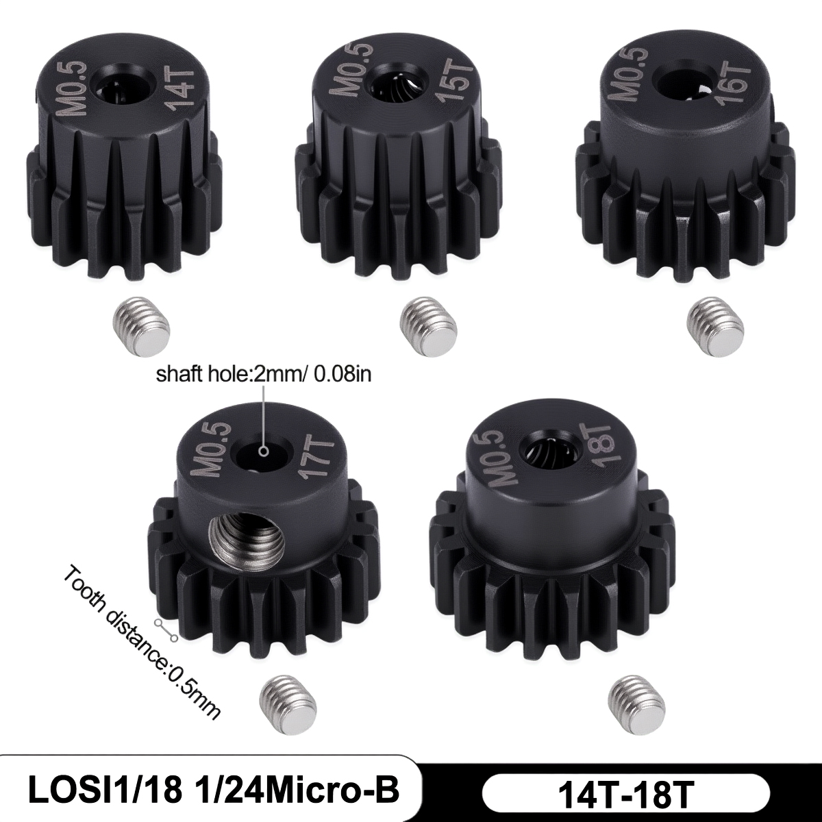 M0.5 2mm Shaft 14T-18T Metal P - Rc Hobby Shops incelemesi ve fiyatı
