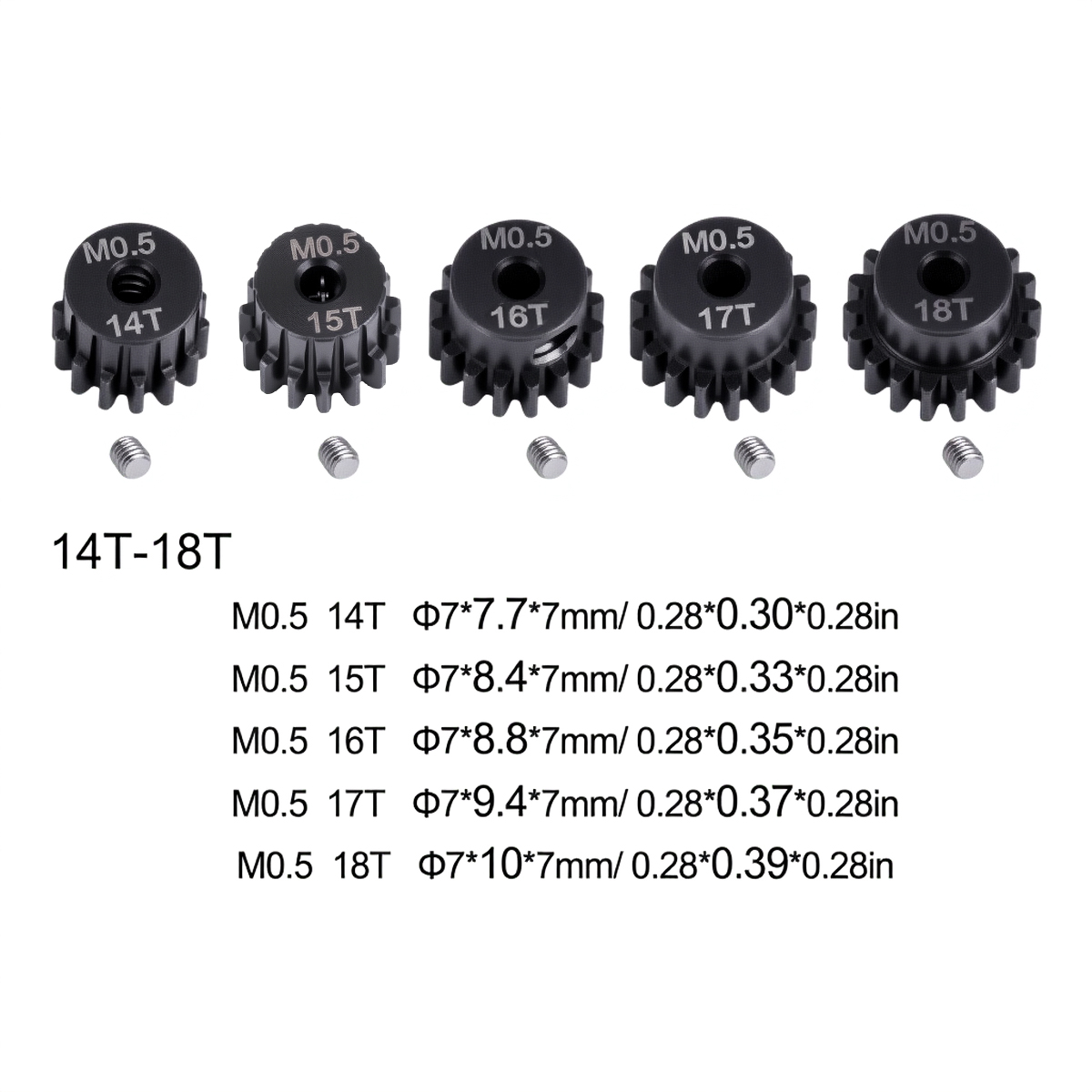 M0.5 2mm Shaft 14T-18T Metal P - Rc Hobby Shops incelemesi ve fiyatı