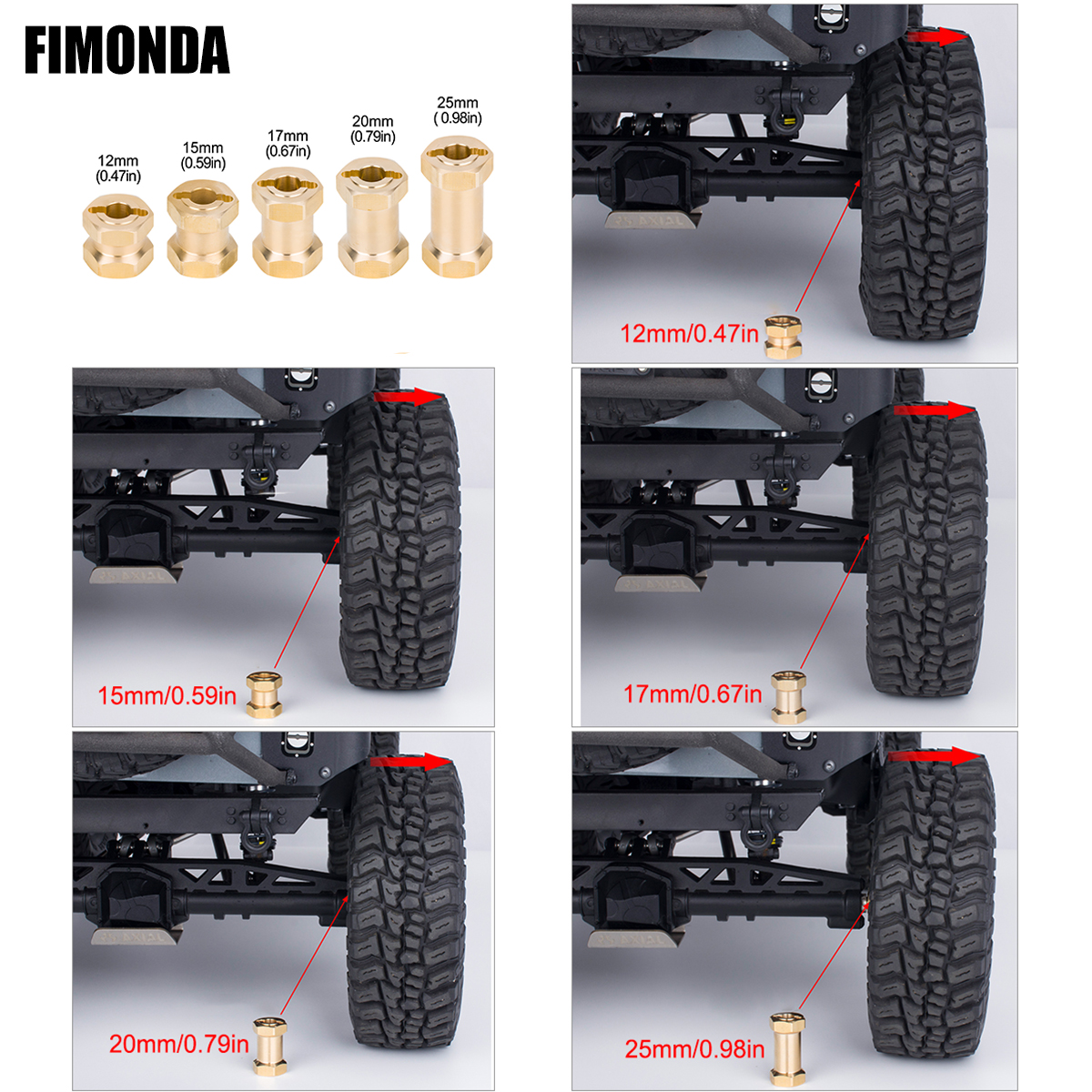 2 Colors - 4Pcs Heavy Duty Bra - Wheel Hex Adapter incelemesi ve fiyatı