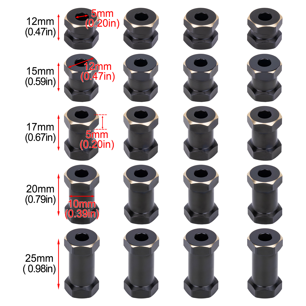 2 Colors - 4Pcs Heavy Duty Bra - Wheel Hex Adapter incelemesi ve fiyatı
