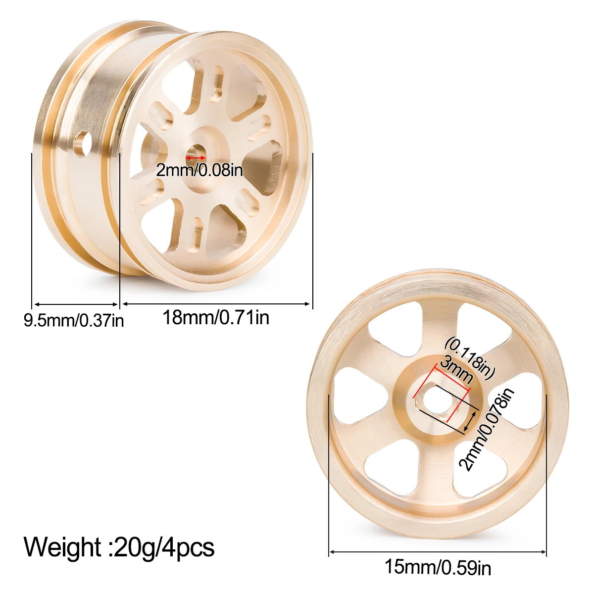 Hot Team Hobby Brass Wheel Rim - Rc Jeep Hobby incelemesi ve fiyatı