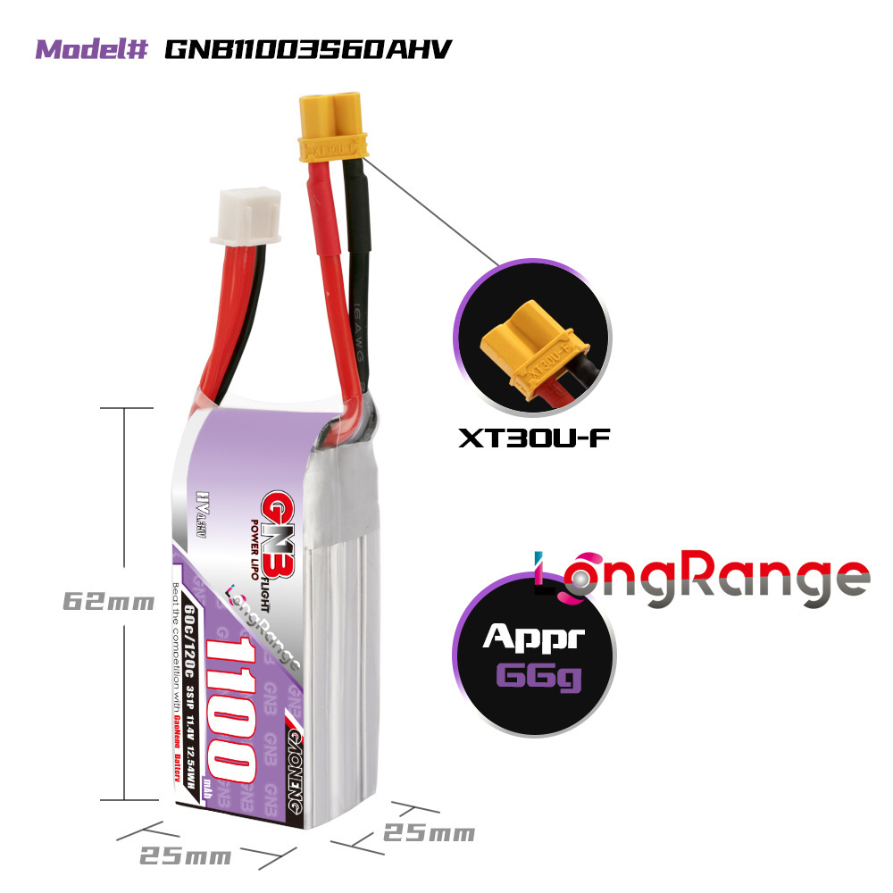 GNB 1100mAh 2S 3S 4S 6S 60C/12 - Lipo Battery 4S incelemesi ve fiyatı