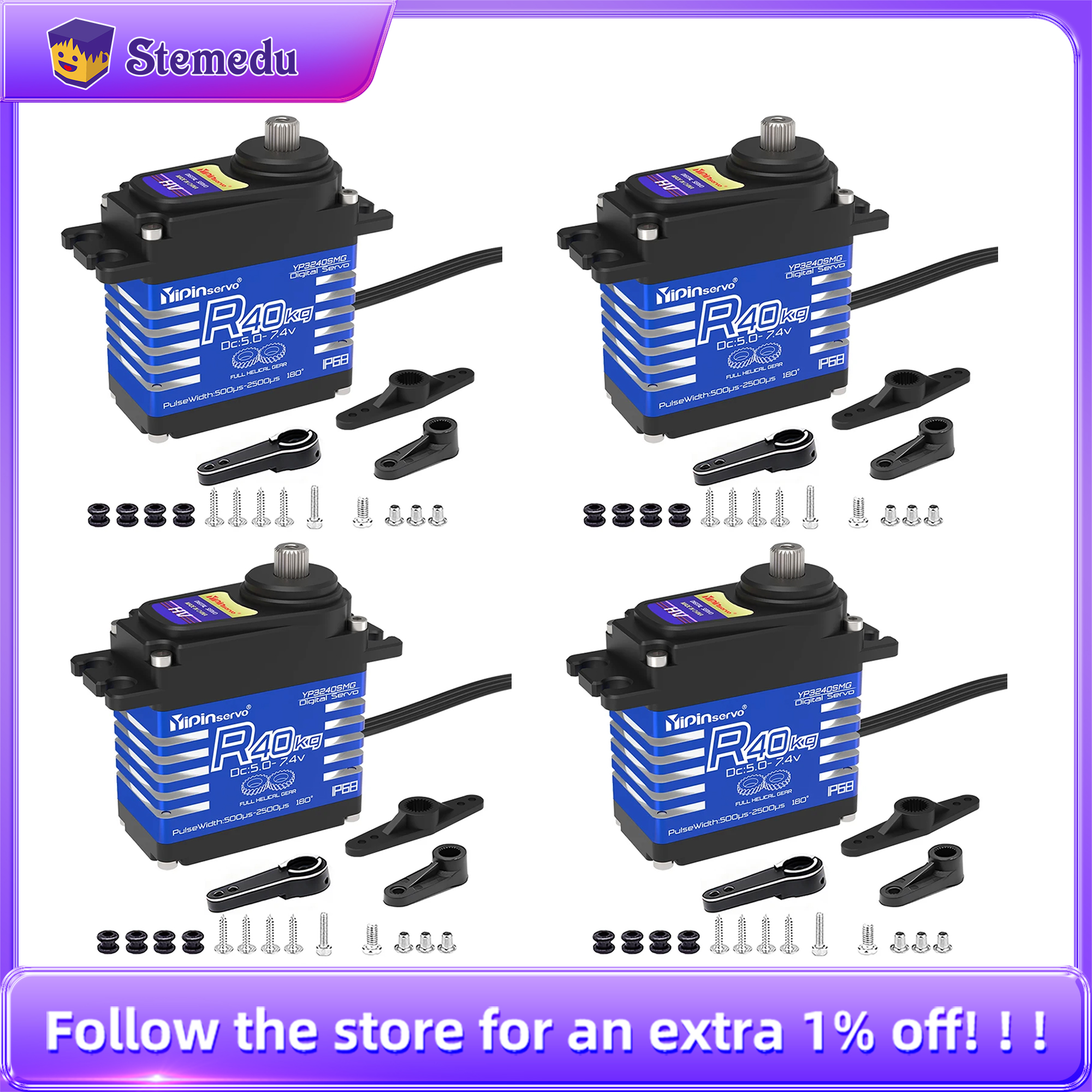 4PCS YiPinservo 40kg Metal Gea - Rc Hobby Shops incelemesi ve fiyatı