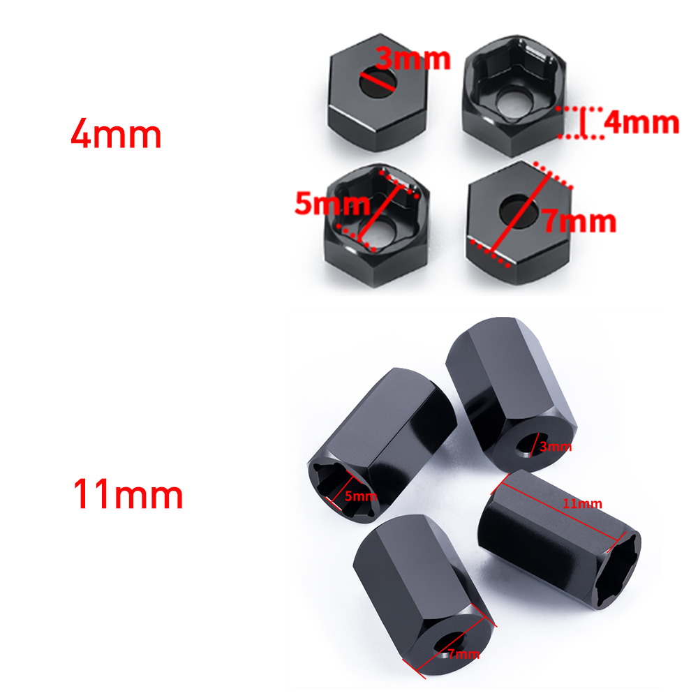 AXSPEED 4Pcs Aluminum 5mm to 7 - Wheel Hex Adapter incelemesi ve fiyatı