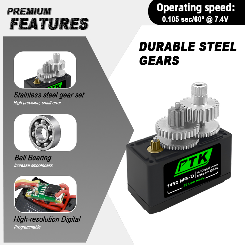 PTK 7452 MG-D 9g Digital Servo - Rc Hobby Shops incelemesi ve fiyatı